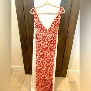 Free People - maxi dress - red and cream